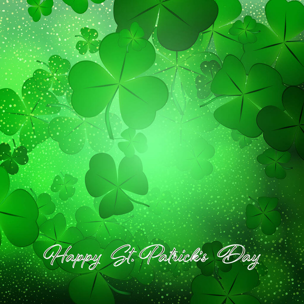 Template Design banner on St. Patrick s Day. 3d effect clover. Simple banner for the site, shop, magazine promotions. eps10 - Vector, Image