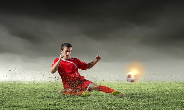 Football player on stadium - Photo, Image