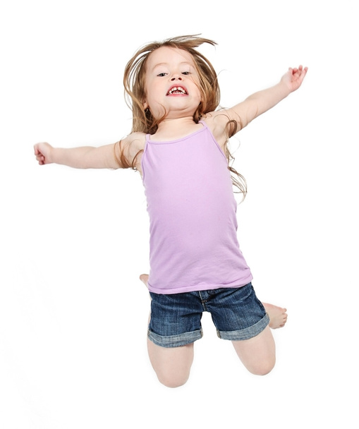 Little Girl jumping - Фото, изображение