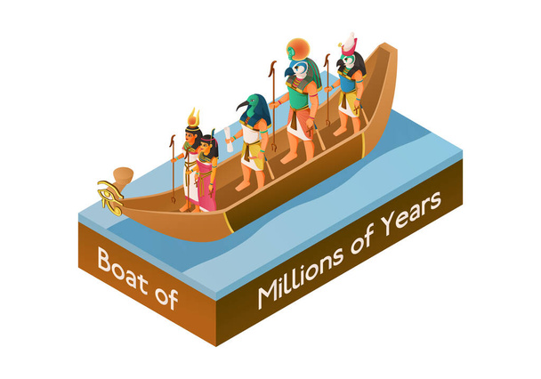 Mythen des alten Ägypten Designkonzept - Vektor, Bild