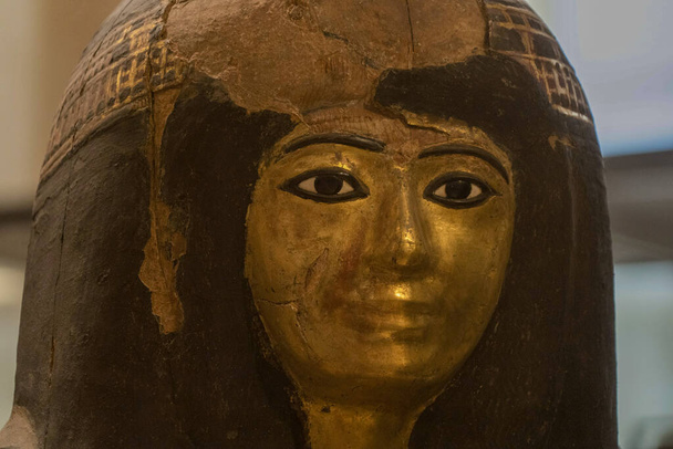 Egyptian Sarcophagus coffin close up detail - Photo, Image