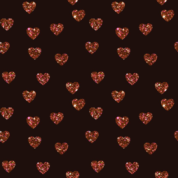 Glitter seamless valentines hearts pattern for fabrics and textiles and packaging and gifts and cards and linens  - Foto, Bild