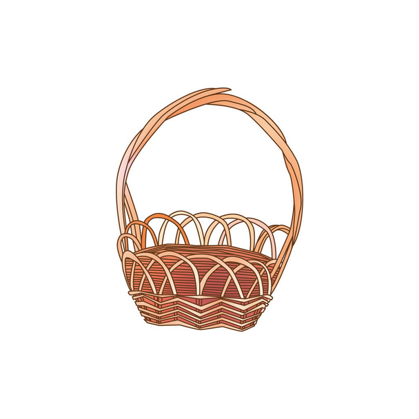 basket vector illustration on white background - Vector, Image