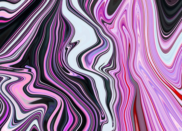 Жидкое искусство. Мраморные чернила красочные. Розовый и фиолетовый мрамор текстура картины абстрактный фон. можно использовать для фона или обоев, Поток чернил - Фото, изображение