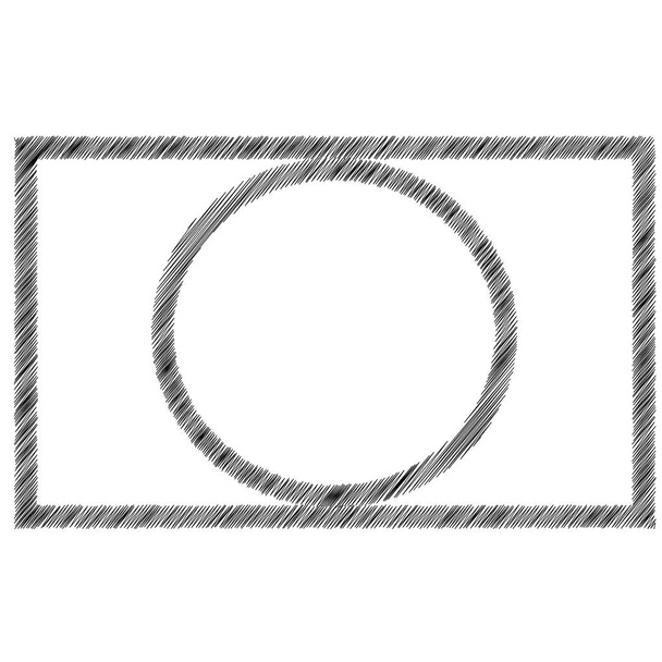 Tisknout logo oblečení (textilie) geometrických tvarů (čtverec, obdélník, kruh) a čar. Nakresli jednu čáru. Styl čáry. Náčrtková kresba. Abstrakce. Vektorová ilustrace. - Vektor, obrázek