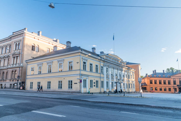 Турку (Фінляндія) 4 серпня 2021: Hjelt Mansion, view from Uudenmaankatu. - Фото, зображення