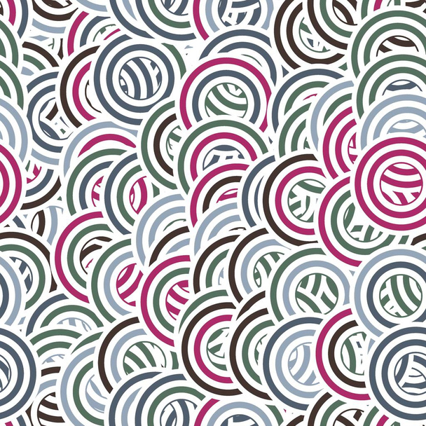 Απρόσκοπτος ομόκεντρος κύκλος σε ρετρό χρώματα σχέδιο επιφάνειας για εκτύπωση. - Φωτογραφία, εικόνα