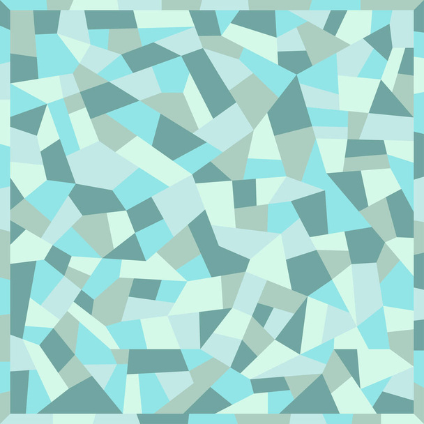 Mozaik mermer parçalar. Zemin terrazzo, polimer mozaik pürüzsüz desen. Soyut mavi arkaplan. Vektör döşemesi - Vektör, Görsel