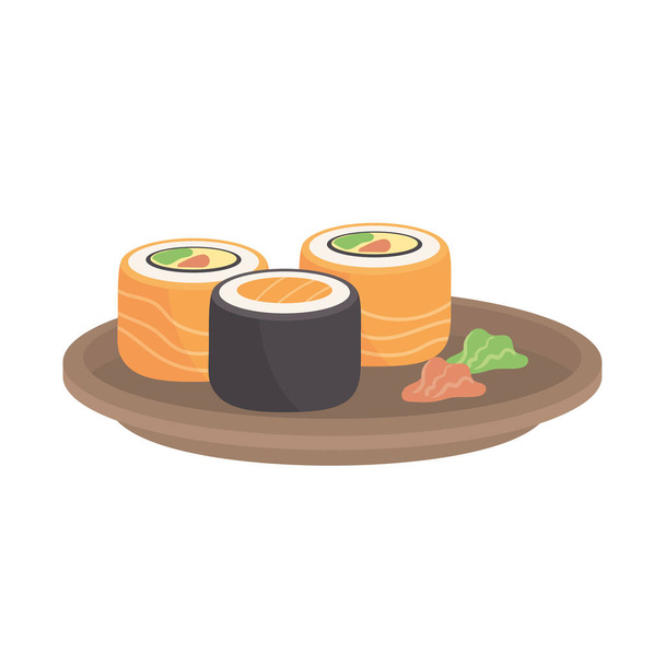 delicious sushi japanese - Vector, Image