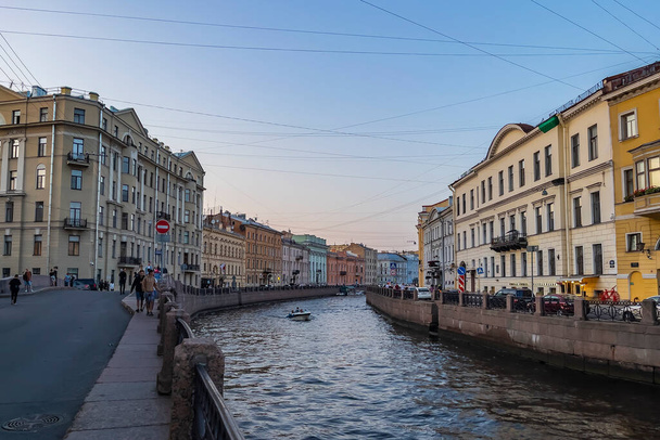 St. Petersburg, Russia, November 4, 2021. View of the Moika River - Foto, Imagem