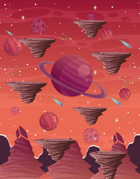 Fantasy Galaxy Space Háttér illusztráció - Vektor, kép