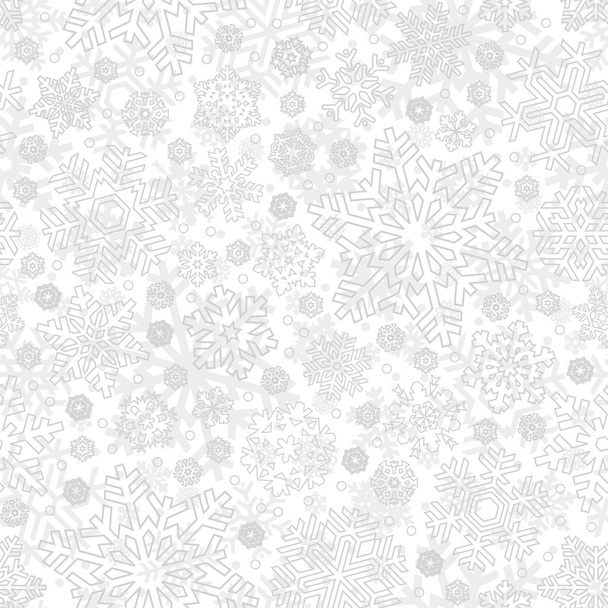 Seamless snowflakes pattern (vector) - Vector, Image