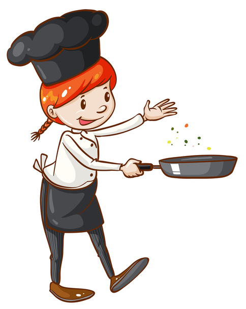 Un simple boceto de un chef
 - Vector, Imagen