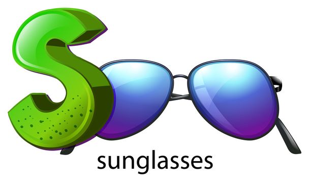 Une lettre S pour les lunettes de soleil
 - Vecteur, image
