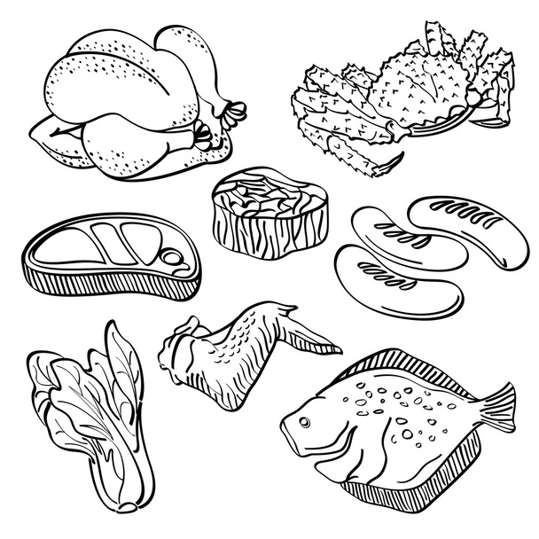 Fresh food Collection - Vector, Image