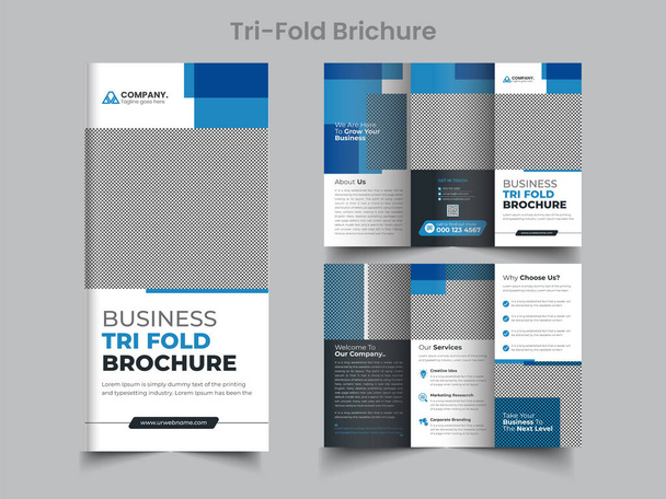 Creatief en modern Corporate Business Drievoudige Brochure Template - Foto, afbeelding
