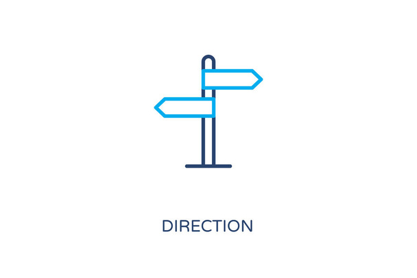 Direction icon in vector. Logotype - Vektor, kép