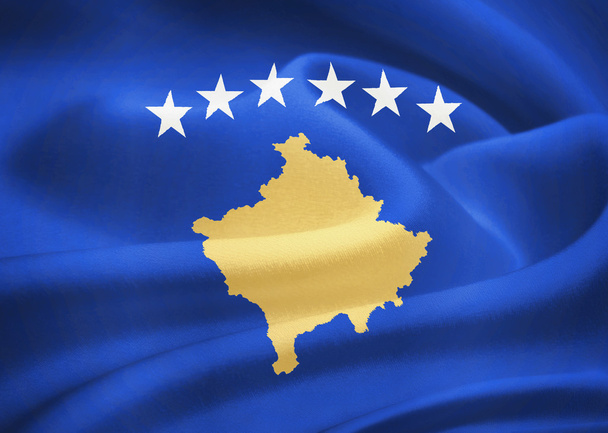 Koszovó zászlaja코소보의 국기 - Fotó, kép