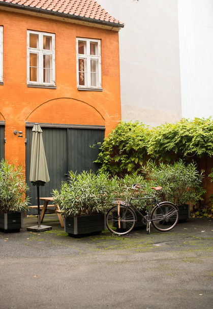 the backyard of the old Scandinavian house  - Fotó, kép