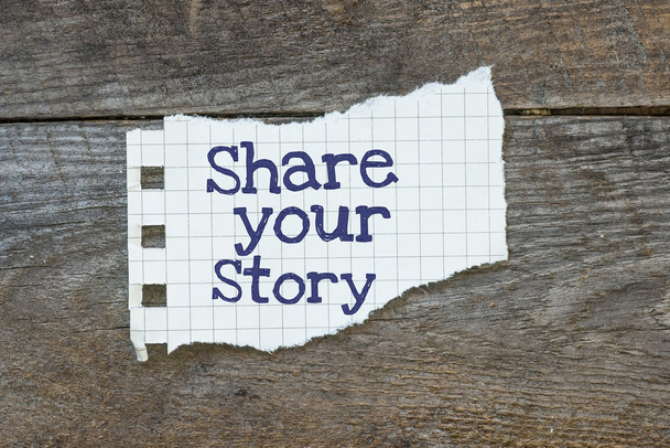 fráze sdílet svůj příběh - Fotografie, Obrázek