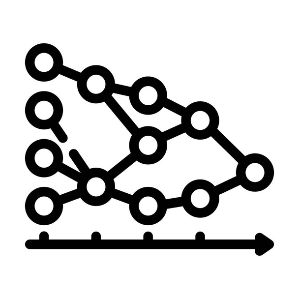 algoritmo dati scienza linea icona vettoriale illustrazione - Vettoriali, immagini