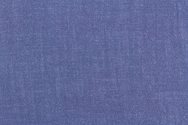 Felület pamut vászon asztalterítő konyha (szalvéta) kék szín textúra háttér. - Fotó, kép