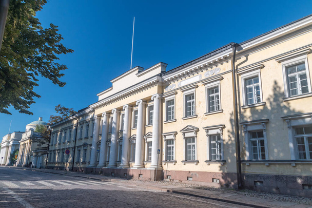 Helsinki, Finland - August 5, 2021:  Topelia, part of University of Helsinki. - Foto, immagini