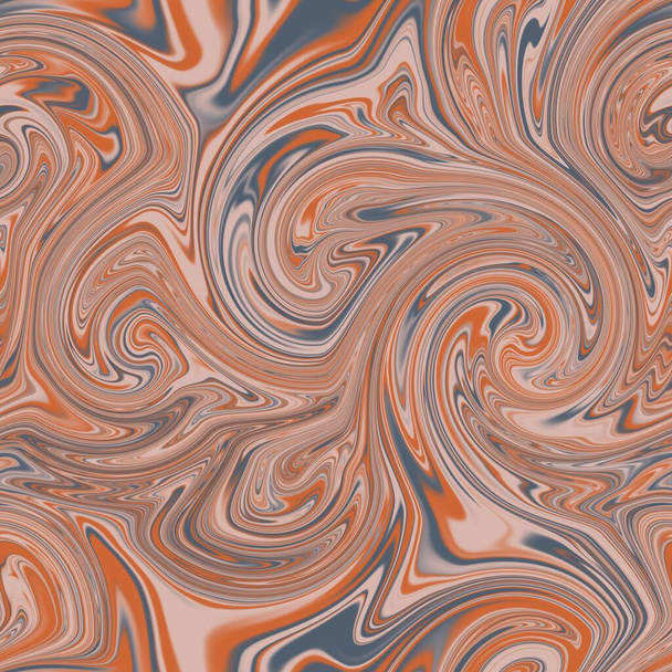 Naadloos ronddraaiend abstract vloeibaar marmeren oppervlak patroon ontwerp voor print - Foto, afbeelding