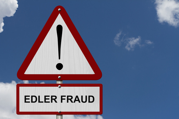 Ouderling fraude waarschuwing teken - Foto, afbeelding