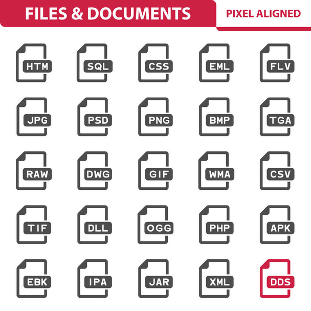 file e documenti semplici Icone, illustrazione vettoriale - Vettoriali, immagini