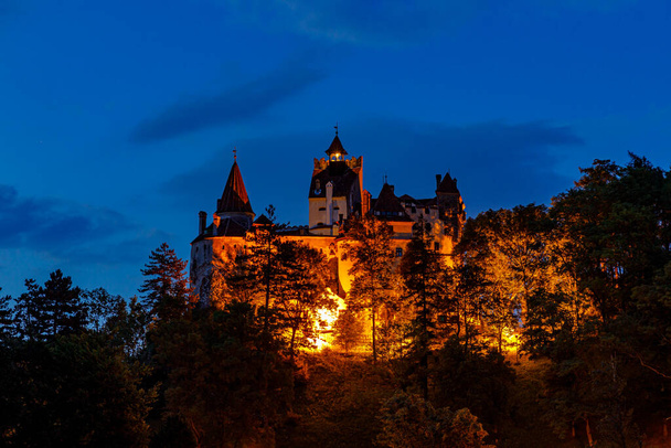 O castelo de farelo na Transilvânia Roménia - Foto, Imagem