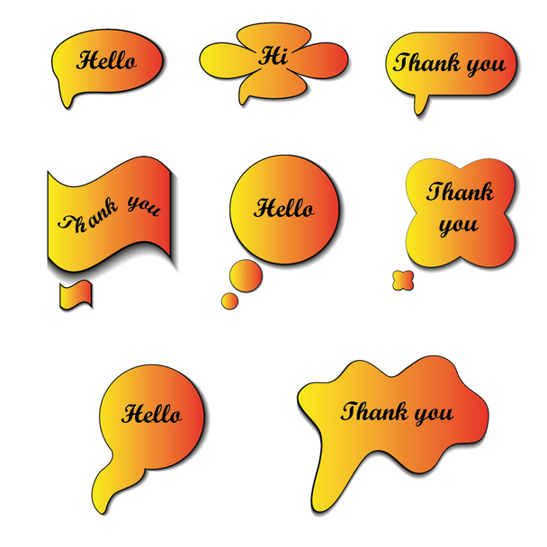 Colorful bubbles for speech - Vector, Image