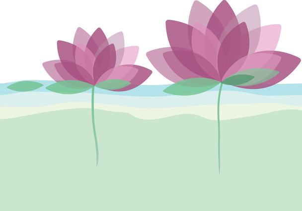 Background with flowers. Vector illustration - Vektor, obrázek