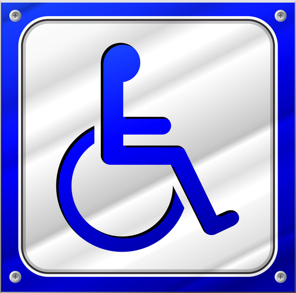 Vector wheelchair sign - Vector, Image