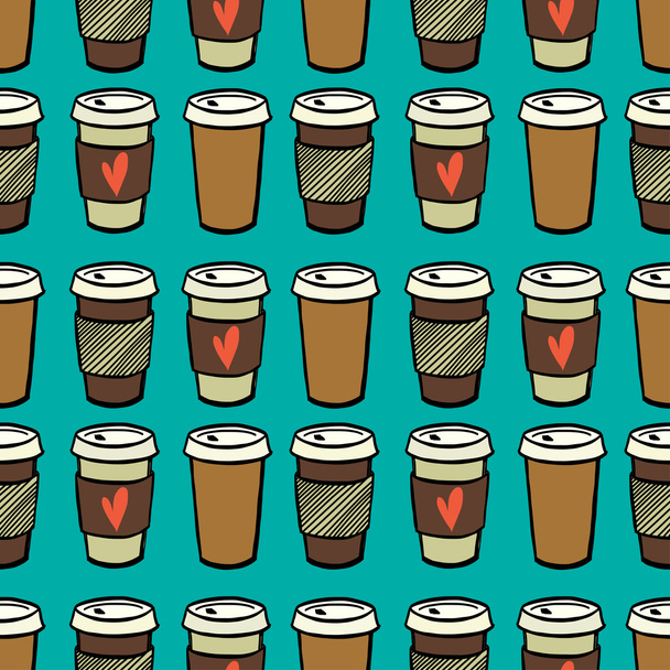 Coffee pattern. - Vector, Image