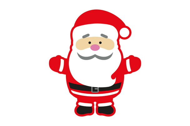 Niedliche Weihnachtsmann mit pummeligen Körper, kleine und kawaii Charakter für Weihnachten - Vektor, Bild