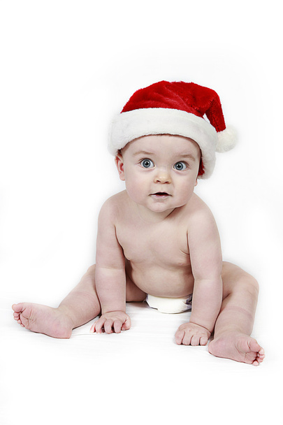 Baby boy in santa hat - Photo, Image