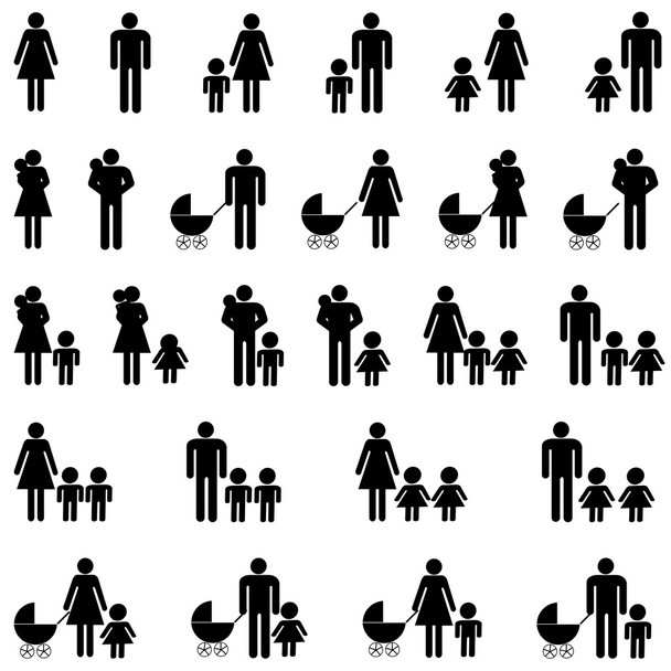 Піктограми родини одиноких батьків
 - Фото, зображення