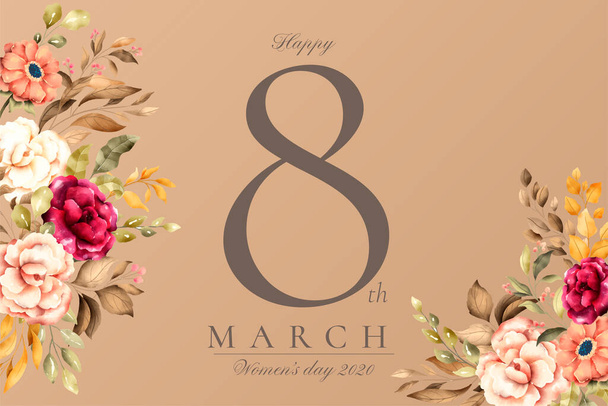 beautiful floral women s day background design vector illustration - Vector, afbeelding