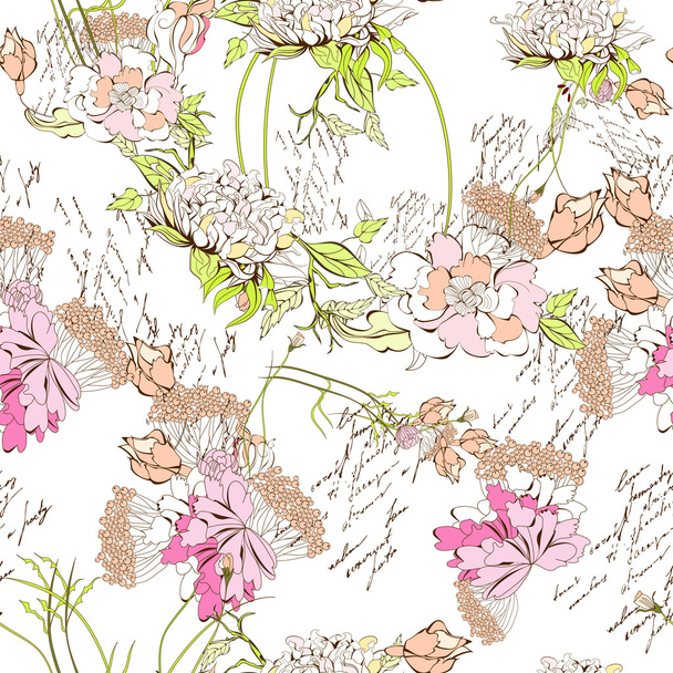 Spring seamless wallpaper - Vetor, Imagem