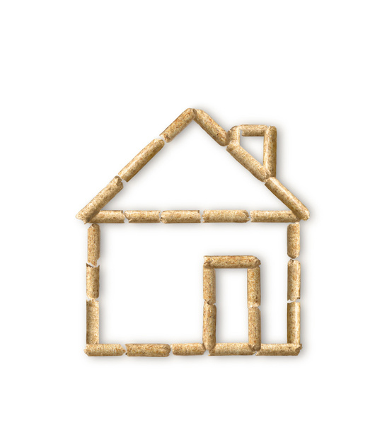 hout pellet energie huis - Foto, afbeelding