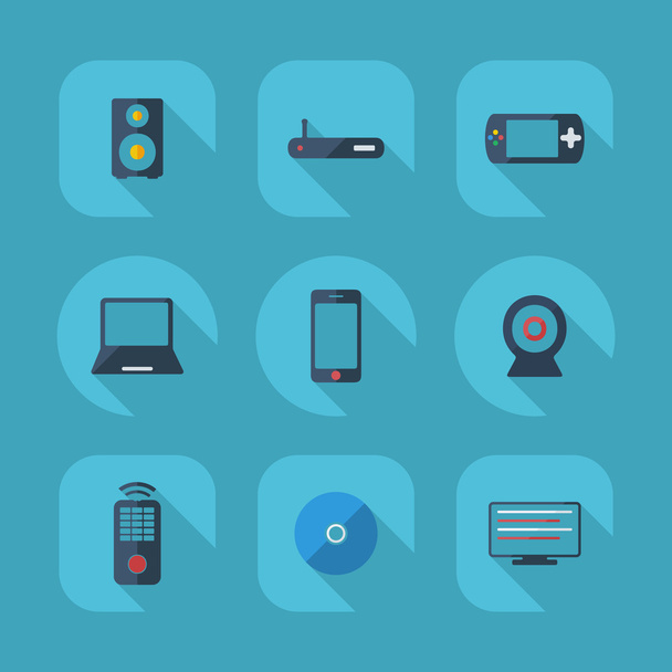 Set computer comunication icons - Вектор,изображение