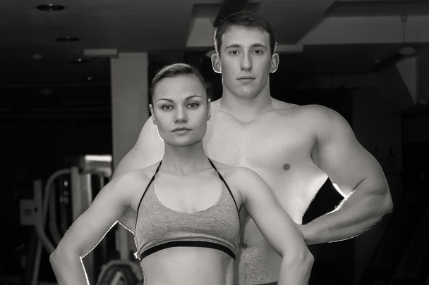 sportos férfi és nő - Fotó, kép