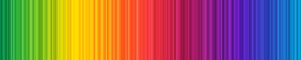Regenbogen bunte Steigung vertikale Streifen. Viele zufällige transparente überlappende Linien auf dem Hintergrund des Farbverlaufs. Vektorillustration - Vektor, Bild