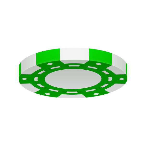 Green Casino Chip Composition - Vektor, obrázek
