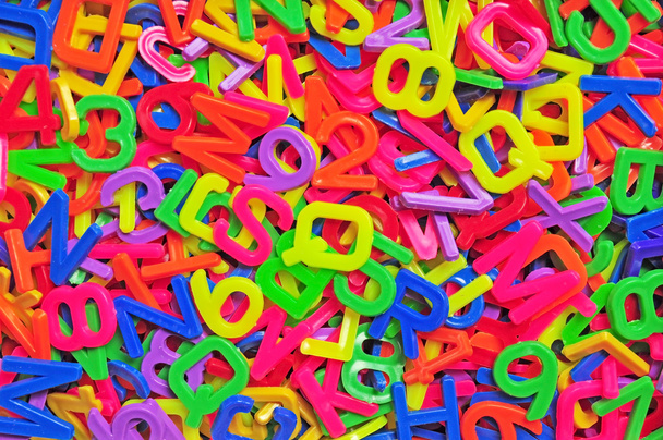 English alphabet and number background - Foto, imagen