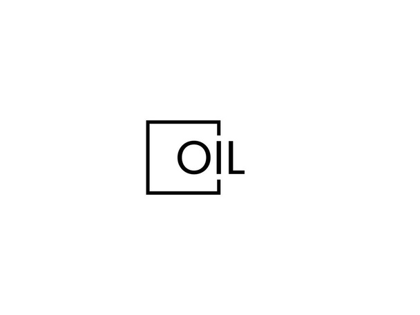 OIL litery izolowane na białym tle, logo wektora - Wektor, obraz