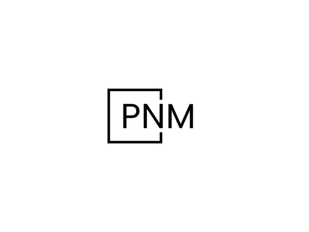 Letras PNM aisladas sobre fondo blanco, logotipo vectorial - Vector, imagen