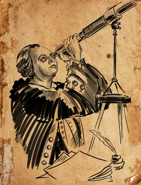 Michaił Łomonosow - pierwszy duży rosyjski przyrodnik: encyklopeda, fizyk i chemik, astronom, instrumentalista, geografik, metalurg, geolog. - Zdjęcie, obraz