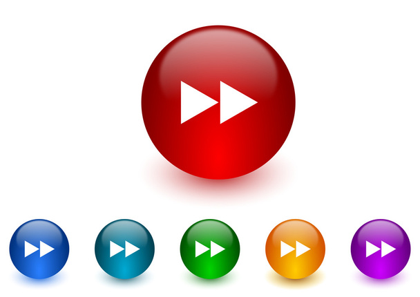 arrow internet icons colorful set - Foto, imagen